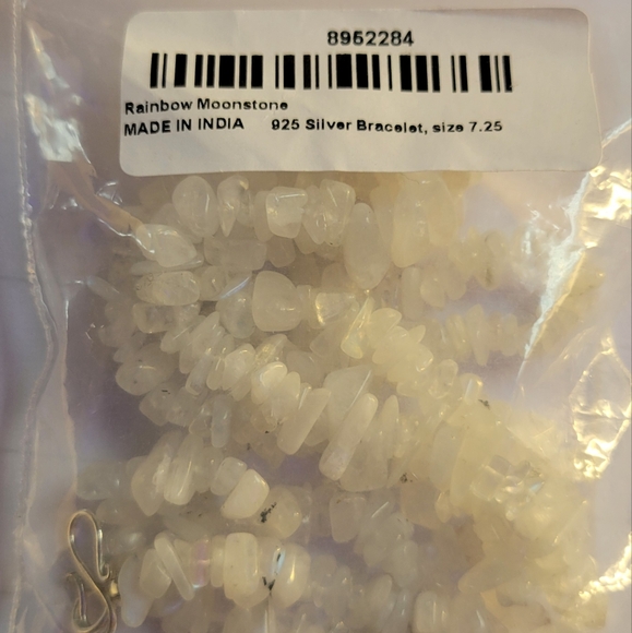 Kuisa rainbow moonstone chips multi row bracelet in sterling silver 154ctw - Picture 12 of 13